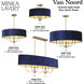 Van Noord 4 Light 21 inch Oxidized Aged Brass Semi-Flush Ceiling Light